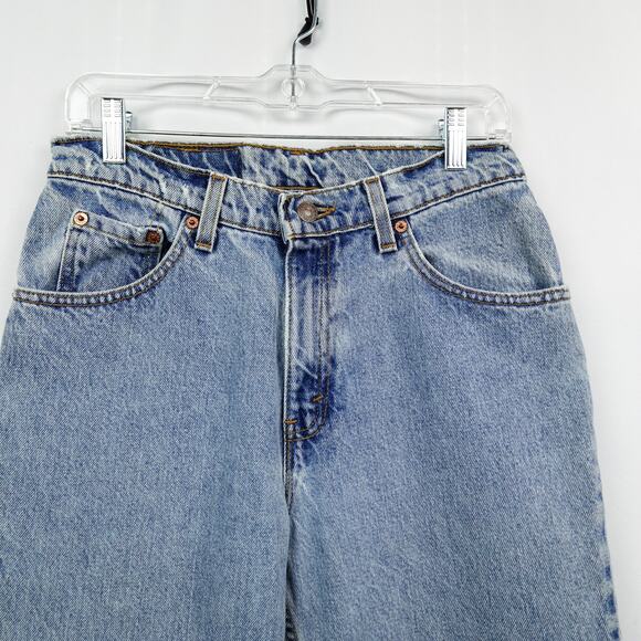 Vintage 90s Levi's 517 Bootcut Jeans Sz 11 Medium Blue Denim USA Red Tab Juniors - Picture 13 of 14